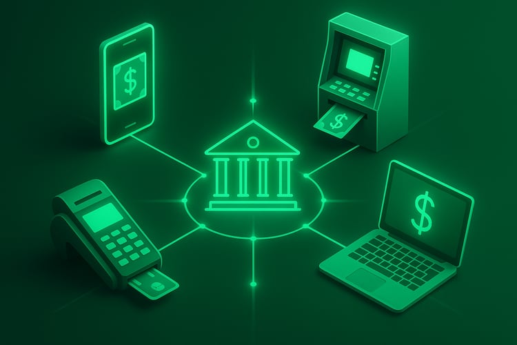 Conectividad de dispositivos financieros: infraestructura de red para TPV, cajeros y core bancario